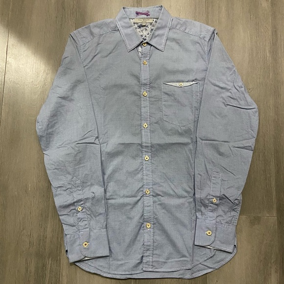 TED BAKER - Blue Collar Shirt - Picture 4 of 7